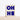 May include: A framed print with the word "OH HI" in bold, blue letters on a cream background.
